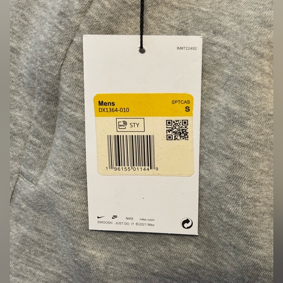 Nike Swoosh Relaxed Fit Grey Joggers - Women’s Medium/Men’s Small - Picture 3 of 6